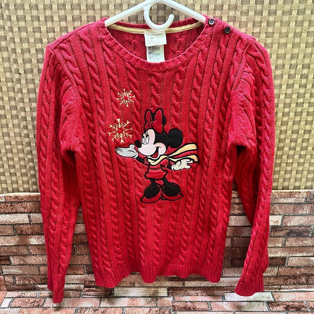 Disney Store Minnie Mouse cable knit Sweater XS - Picture 3 of 12